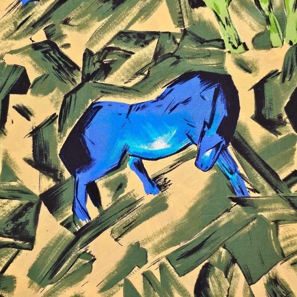 ESCADA Margaretha Ley Vintage Silk Shirt Wild Horses Print Size 36 - Picture 4 of 11